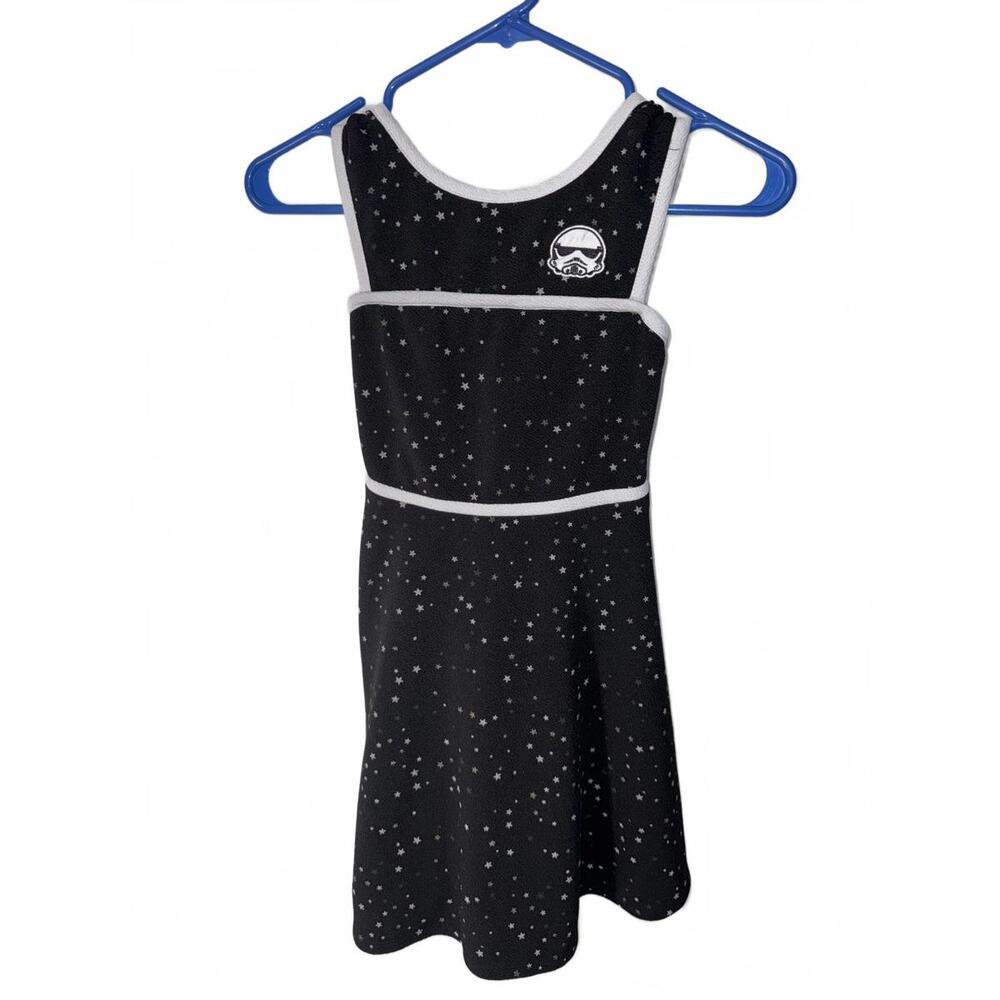 Star Wars Stormtrooper Black Star Print Dress for Girls size 10/12 medium